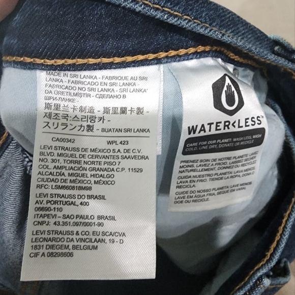 Levi's Dark Blue Straight Leg Jeans - Picture 5 of 7